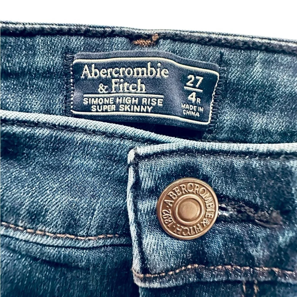 Abercrombie & Fitch Simone High Rise Super Skinny Jeans Dark Wash Size 27/4R